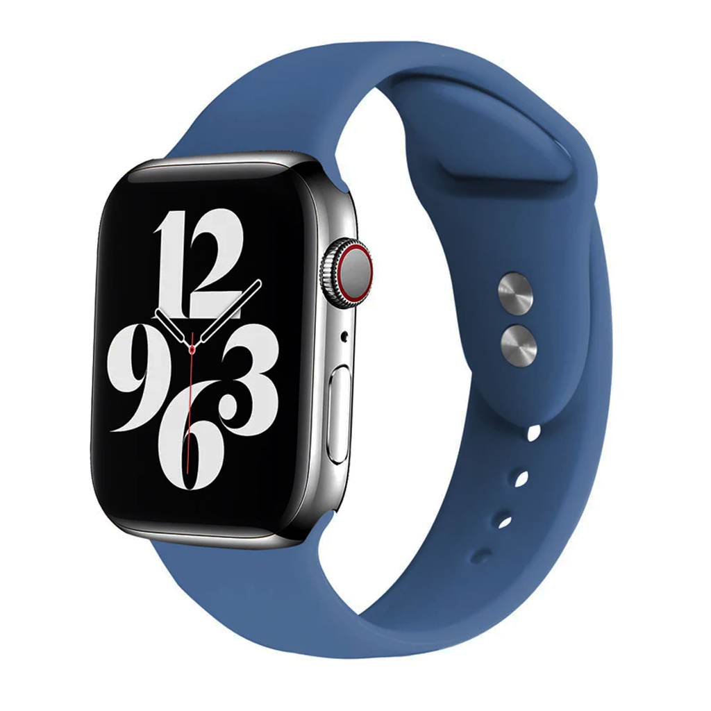 MyColorfulBands Silicone Apple Watch Band Sport Band Classic 38mm 40mm 41mm 42mm 44mm 45mm 49mm Delft Blue
